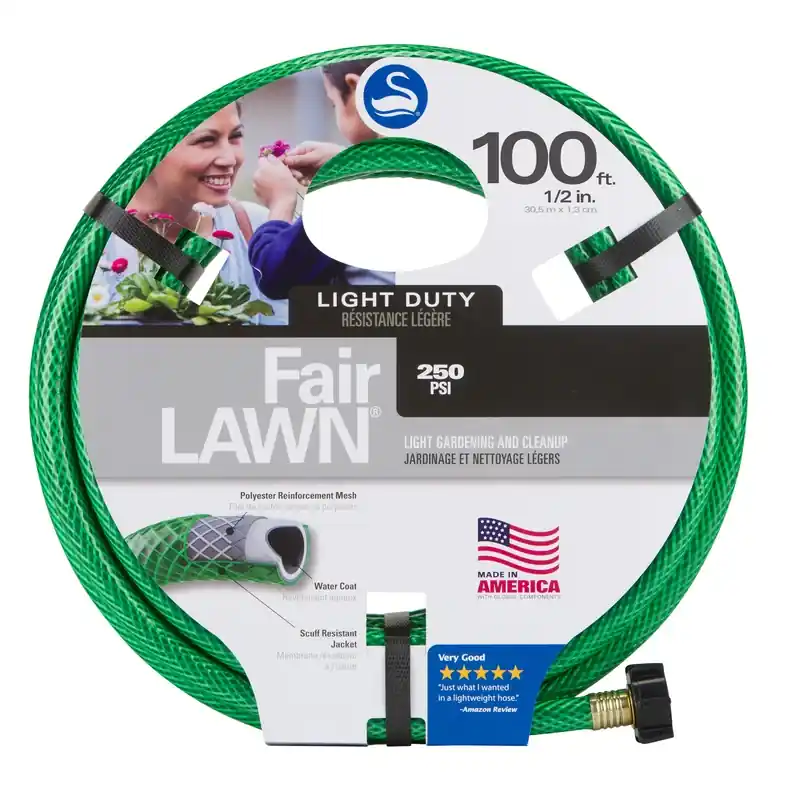 Fairlawn 1/2 In. Diameter X 100 Ft Length Light-duty Green Pvc Garden Hose