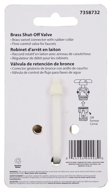 Gb9111a3l Heavy Duty Brass Garden Hose Shut-off Valve, 3/4 In, Female