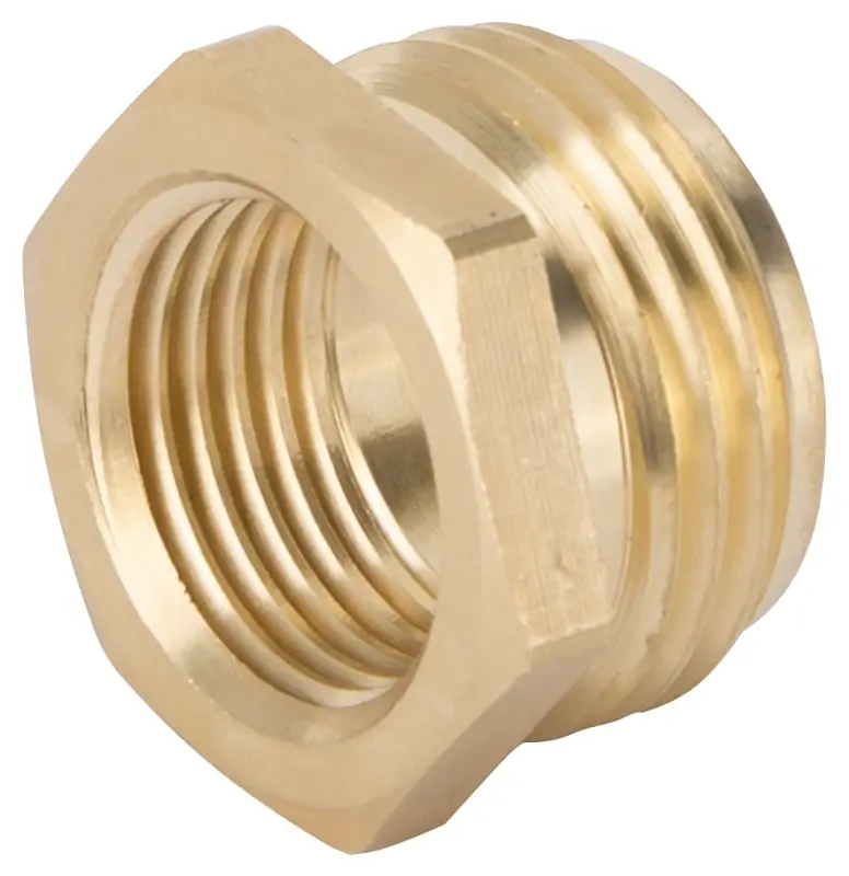 Ghadtrs-4 Brass Hose Connector, 3/4 X 1/2 In, Male Nh X Fnpt