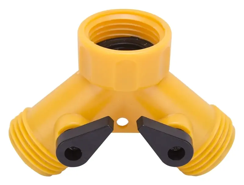 Gc5113l Plastic Y-connector With Shut-off For Garden Hose And Faucet