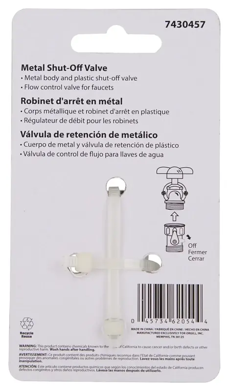 Gc5043l Heavy Duty Hose Shut-off Valve, 3/4 Inch, Zinc Body