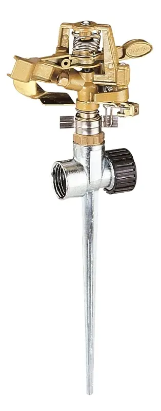 Gs81713l Pulsating Metal Sprinkler With Spike, Round, Zinc Construction