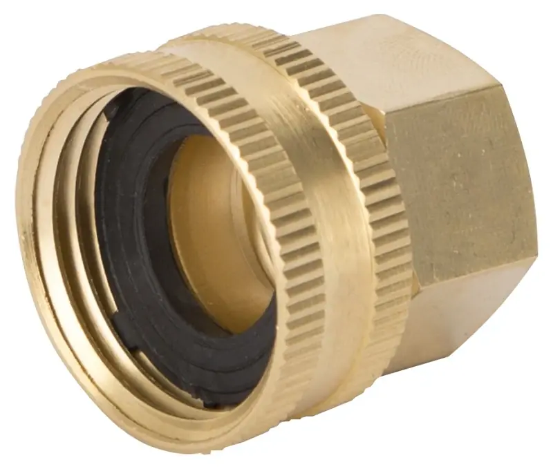 Ghadtrs-8 Double Swivel Hose Connector, 1/2 X 3/4 In, Brass