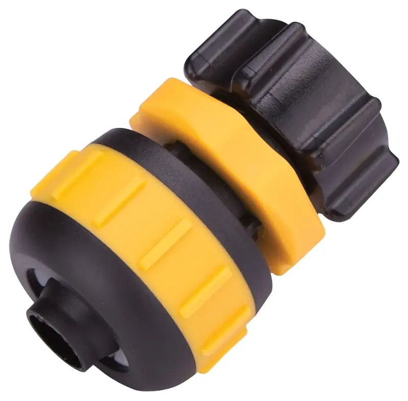 Gc629 Female Hose Coupling, 5/8 To 3/4 Inch, Plastic, Yellow And Black