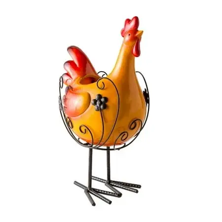 Rooster Planter Garden Pot With Decorative Stand For Indoor And Outdoor Use