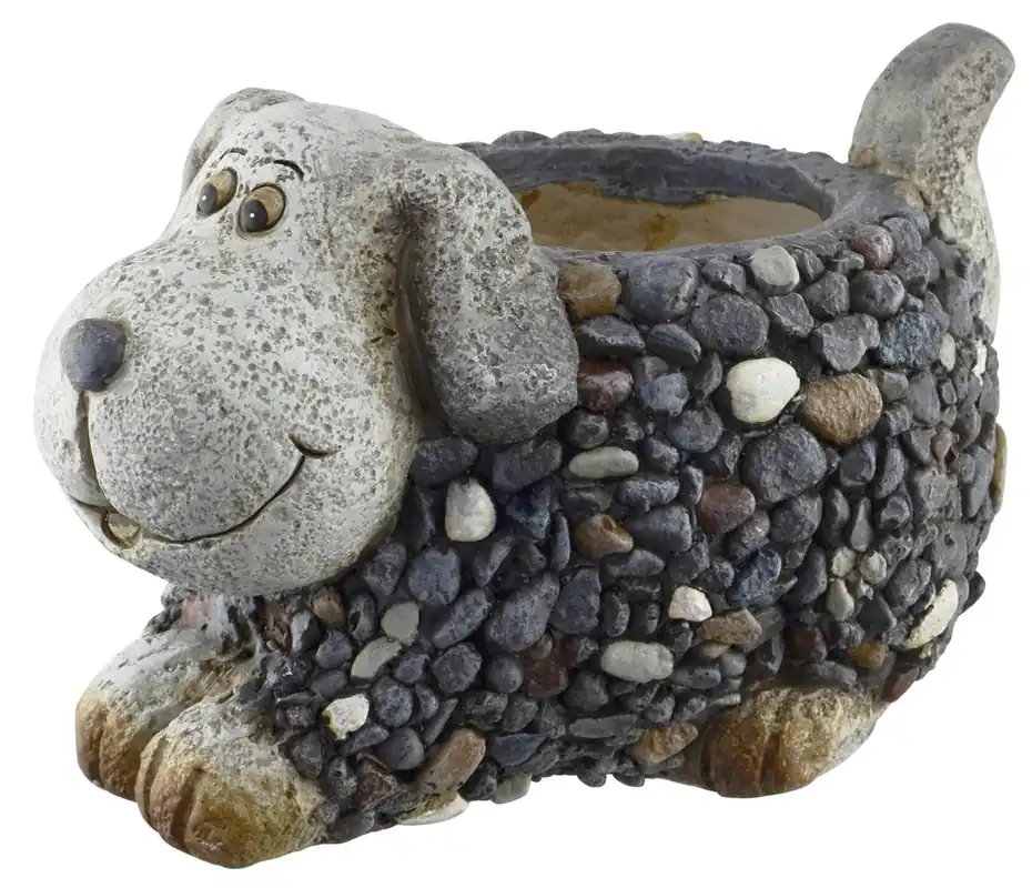 21055 Dog Stone Effect Planter By Red Carpet Studios