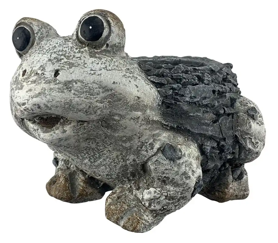 21082 Frog Stone Small Planter For Indoor And Outdoor Use