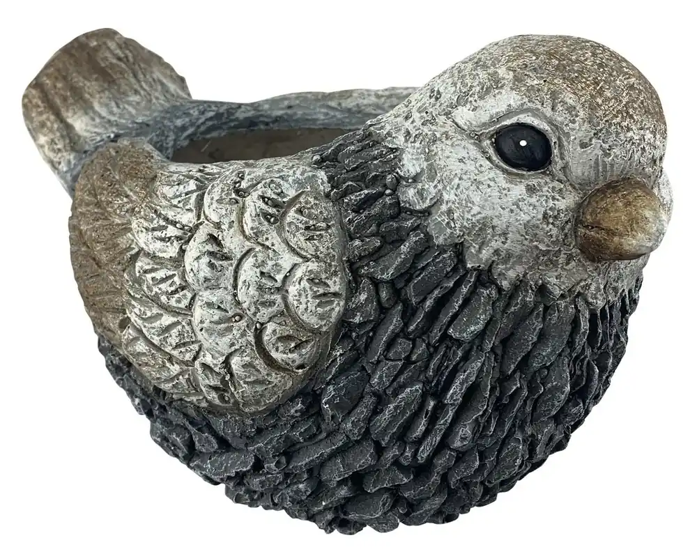 21083 Bird Stone Small Planter For Indoor And Outdoor Use