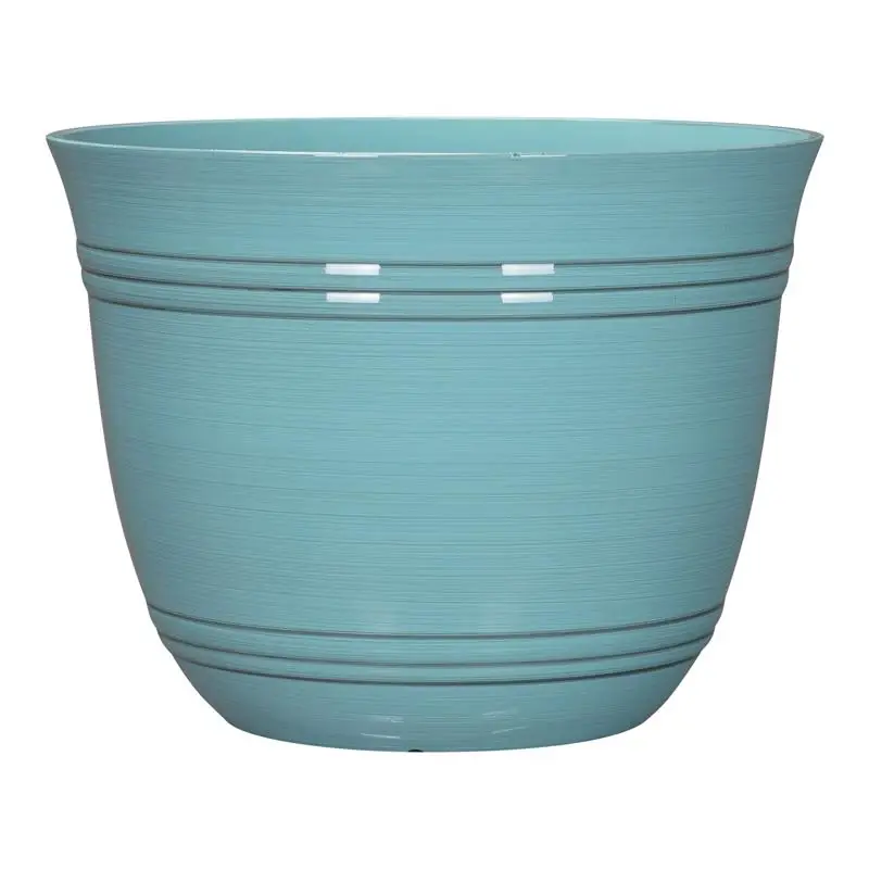 11 In. H X 14.5 In. W Polyresin Galileo Planter Aqua