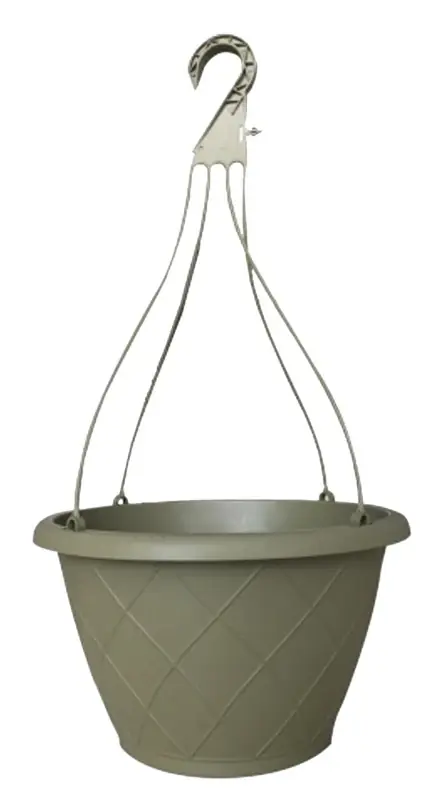 Woven Hanging Basket, Olive Green, 12 In.