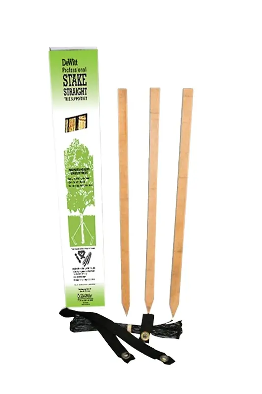 32" Wooden Tree Stake Kit For Newly Transplanted Trees