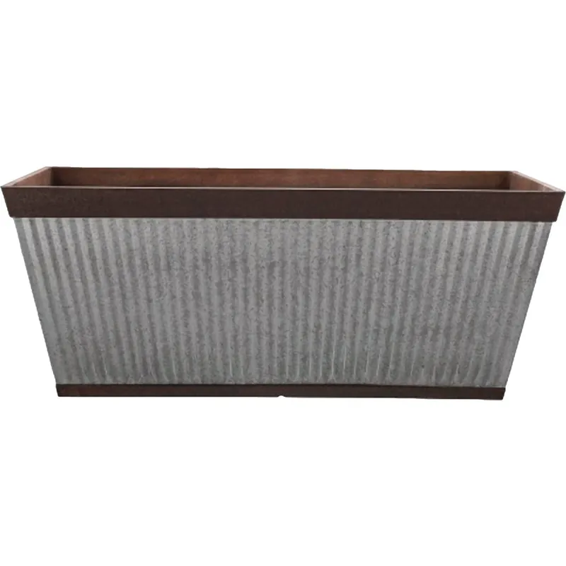 Hdr-054818 Westlake Deck Rail Planter, Galvanized - 12 In.