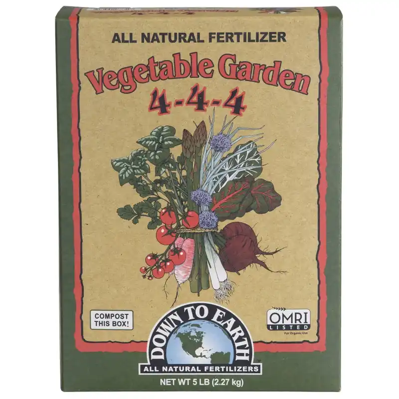 Organic Vegetable Garden Fertilizer 4-4-4, 5 Pound Bag