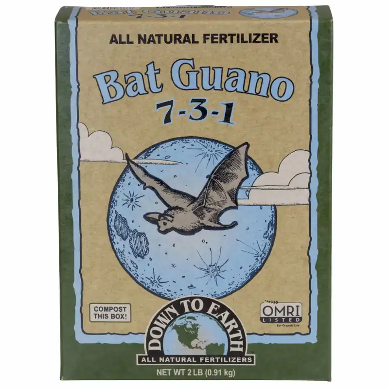 Organic Bat Guano Fertilizer Mix 7-3-1, 2 Pound Bag