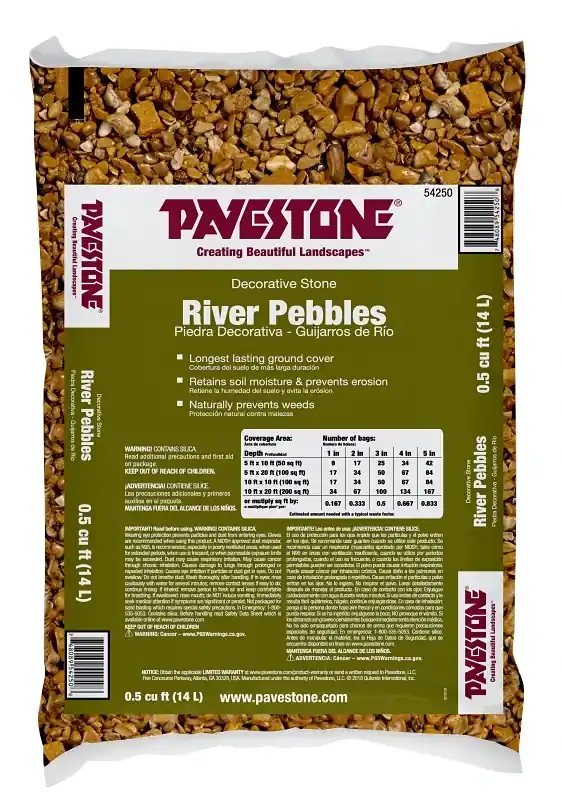 Decorative Landscape River Pebbles, .5-cu. Ft.