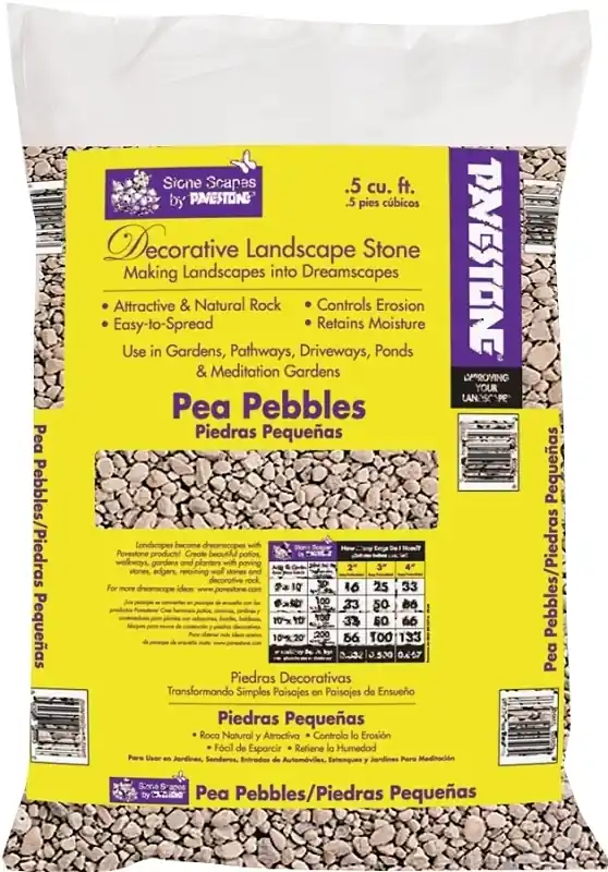 54255 Pea Pebbles - 0.5 Cubic Feet Natural Decorative Stone