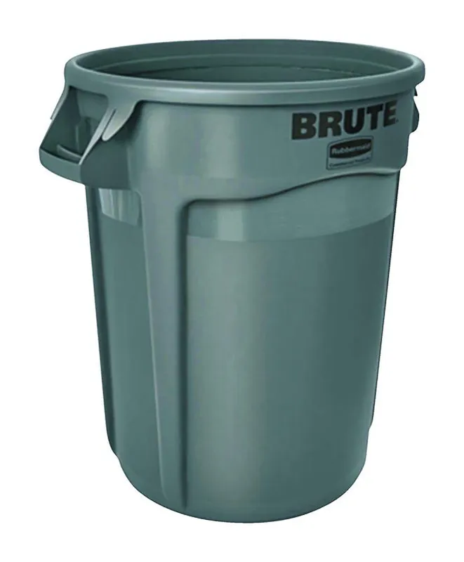 Rubbermaid Brute 32 Gal Gray Plastic Garbage Can