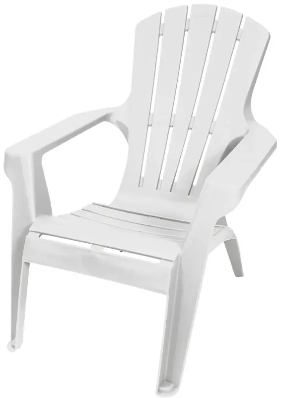 Adirondack Ii Chair, Contoured Seating & Back, Fade-resitant Resin, White
