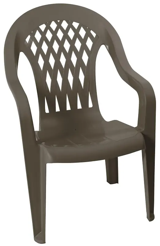 11212-32 High-back Resin Chair In Woodland Brown