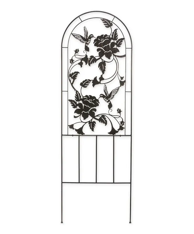 Bronzetone Hummingbird Trellis By Plow & Hearth - Elegant Garden Decor