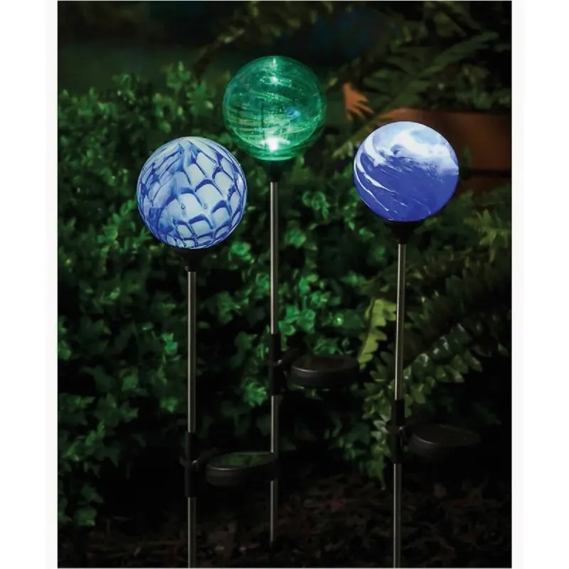 Blue Coastal Solar Garden Stake – 20.5" H‑shaped Illuminator