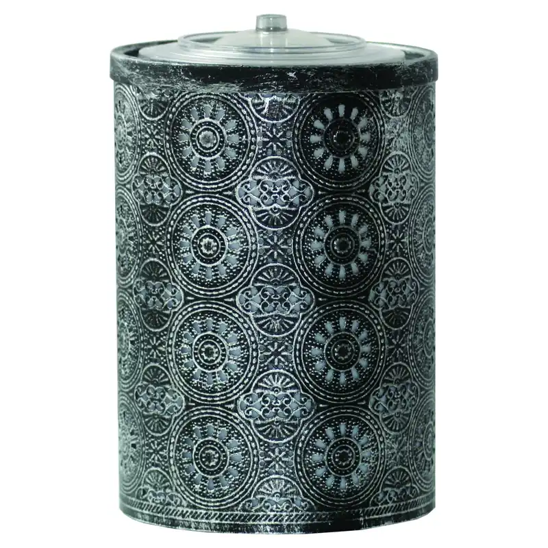 Citronella Fountain, Color-changing Led Light, Silver, Medium