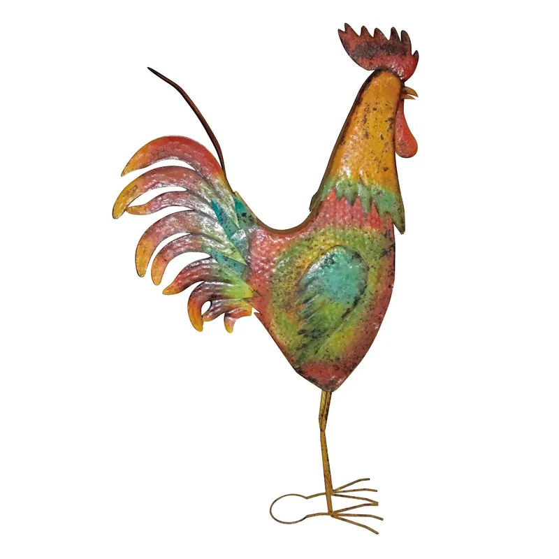 63 Inch Giant Metal Rooster Garden Decoration Outdoor Sculpture