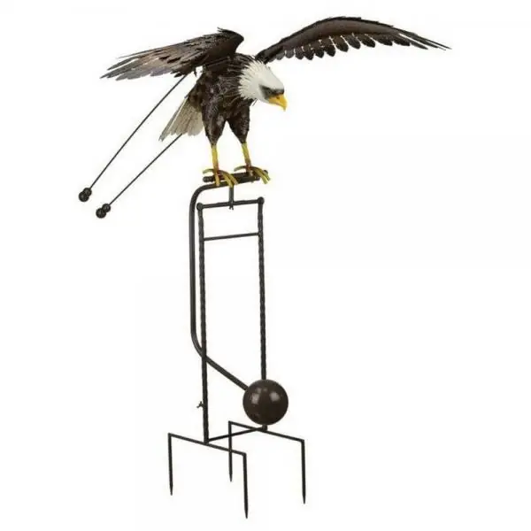 12960 Eagle Bird Statuary Rocker Stake For Lawn And Garden Decoration