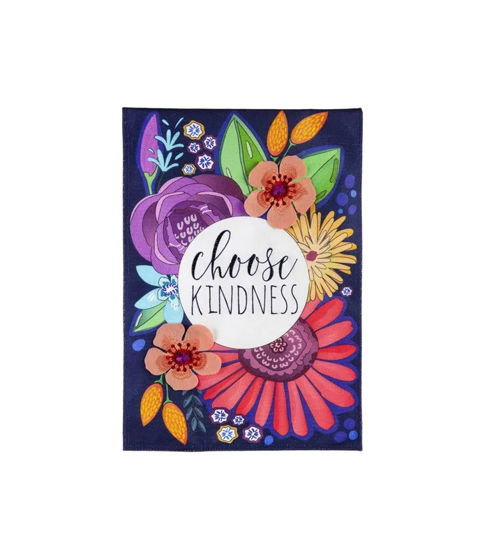 Choose Kindness Garden Burlap Flag 12.5 X 18 Inches Indoor Outdoor Decor