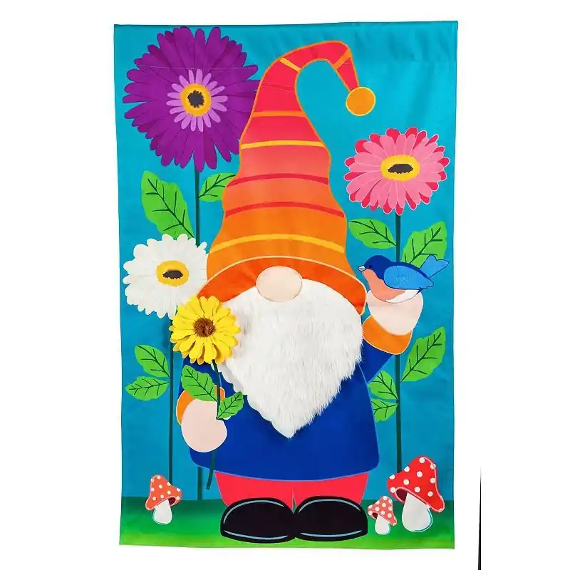 Garden Gnome House Flag 28 X 0.69 Inches