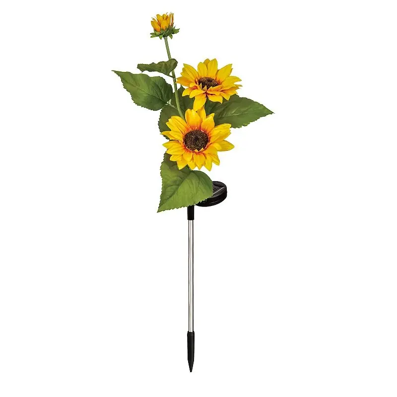 Solar Powered Led Sunflower Garden Stake, Yellow, 36 Inches