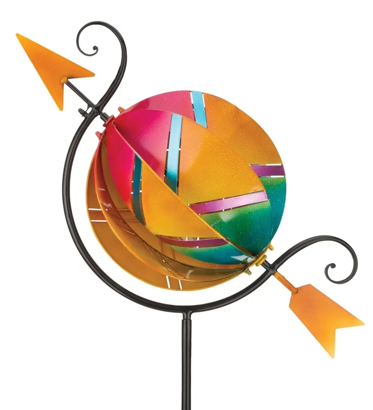 13000 Color Blast Vertical Wind Spinner - Multi Color Decorative Garden Spinner