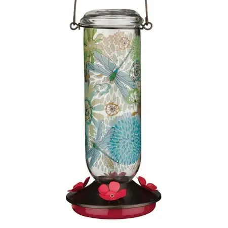 Hummingbird Feeder With Dragonfly Design - Durable And Easy To Clean