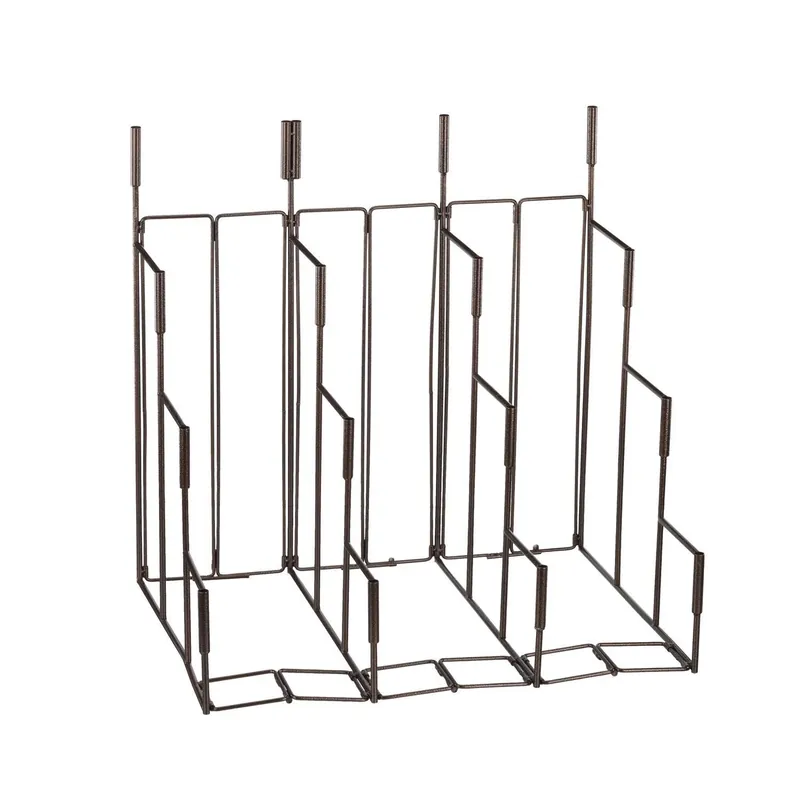 Brown Outdoor Garden Stake Display Rack For 16 Stakes
