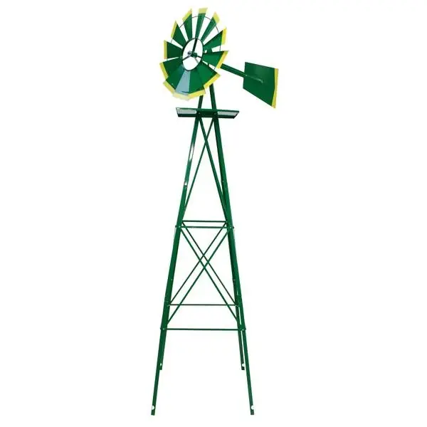 Smv Industries 8 Ft. Green And Yellow Windmill - Assorted Metal Design
