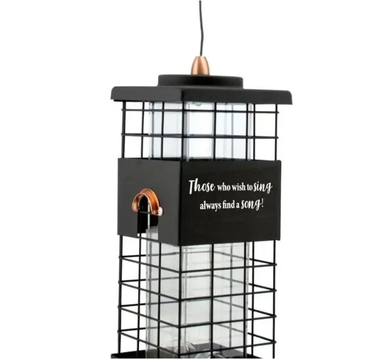 Motivational Squirrel Resistant Tube Bird Feeder With Seed Capacity