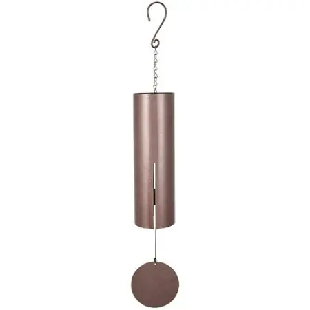 Bronze Fleck Cylinder Bell Wind Chime - 36 Inch Outdoor Garden Decor