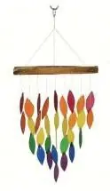 Geblueg542 Rainbow Waterfall Chime - Colorful Outdoor Decor