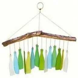 Geblueg492 Glass Bottle Wind Chime - Unique Decorative Piece