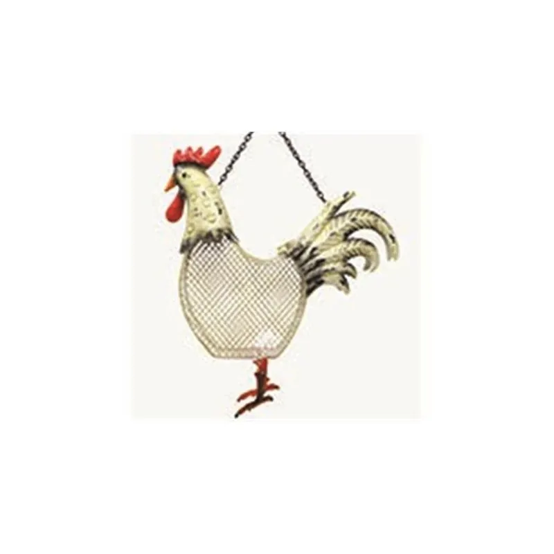 Gef1009 Rooster Mesh Bird Feeder For Wild Birds And Outdoor Décor