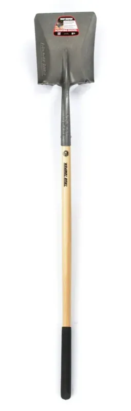 Square Point Transfer Shovel, Long Wood Handle