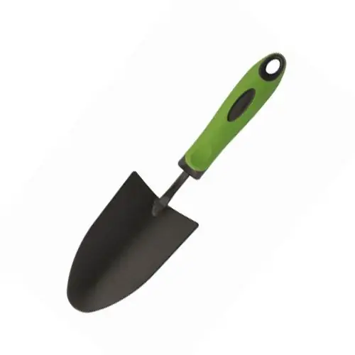Garden Trowel, Black Carbon Steel Blade, Ergo Handle
