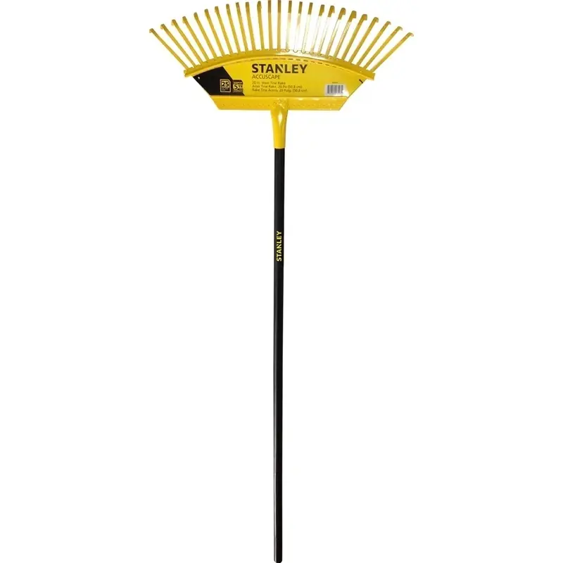 Stanley Accuscape 55 In. L X 20 In. W Steel Lawn Rake With Wooden Handle