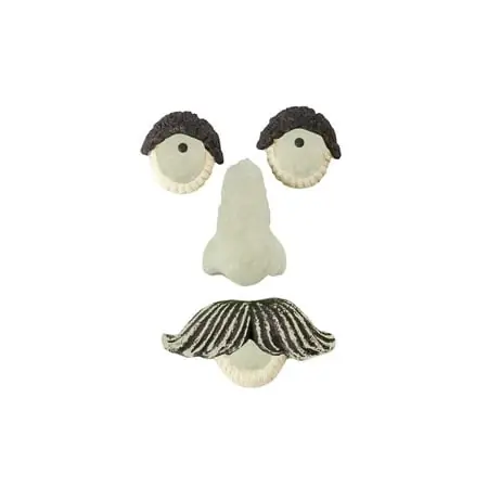 Glow In The Dark Tree Face Yard Art - Weatherproof Man With Mustache Or Big Nose