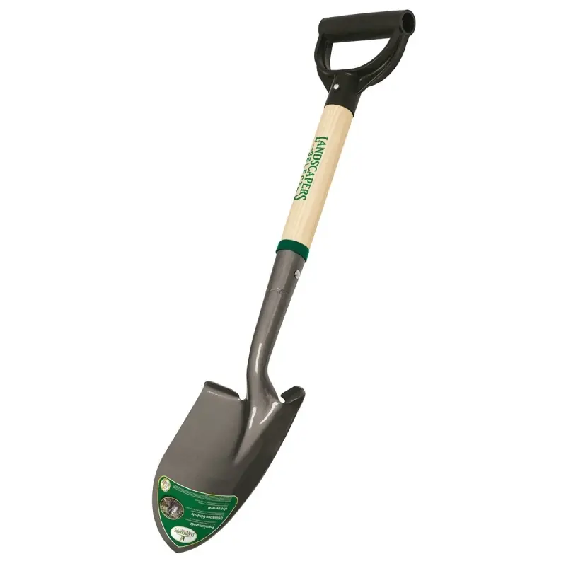 34610 Round Point Digging Shovel, 19 In Steel Blade, Wood Handle