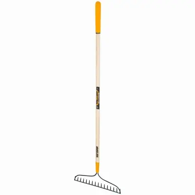 Heavy-duty 16-tine Bow Rake With Steel Head And Ash Wood Handle