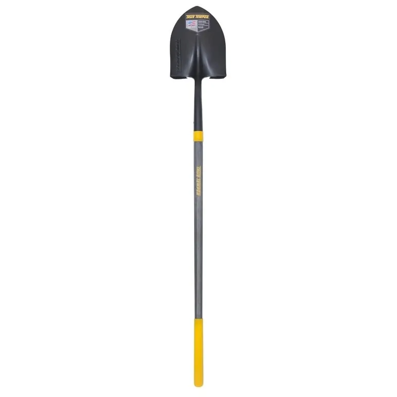 Round Point Digging Shovel, Long Wood Handle