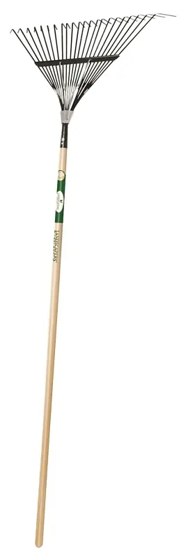 22-tine Lawn/leaf Rake With 54 Inch Wood Handle And Steel Tines