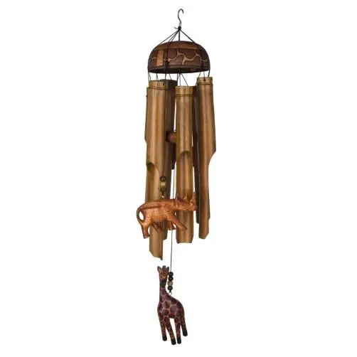 Woodstock Asli Arts African Trio 32-inch Wind Chime - Bamboo Musical Chime