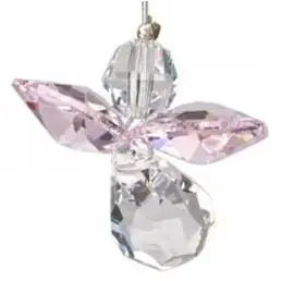 Crystal Guardian Angel Rose Suncatcher - Model Cgro